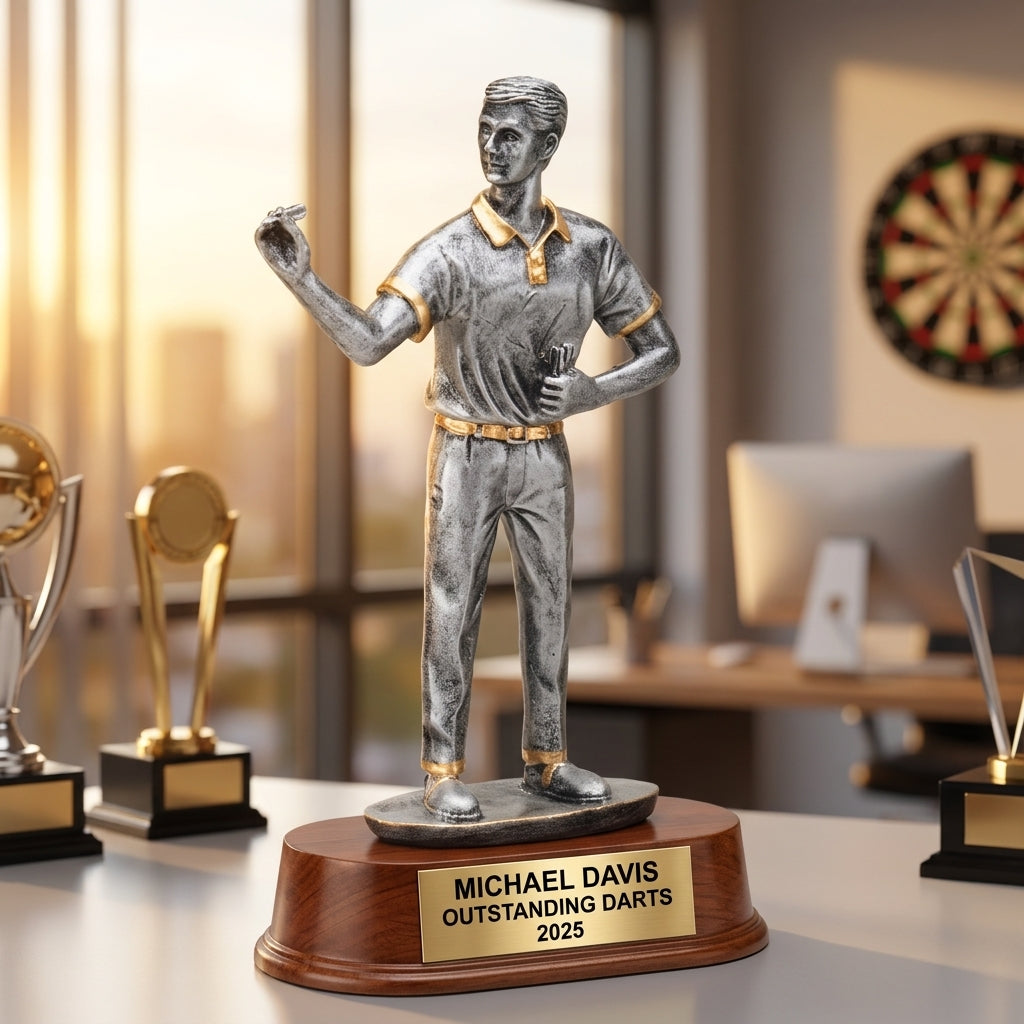 Darts Award Trophy | Personalized | Custom Engraved | Darts Gift | Tournament Trophy | Darts Champion | Engraved Darts Award - View 5