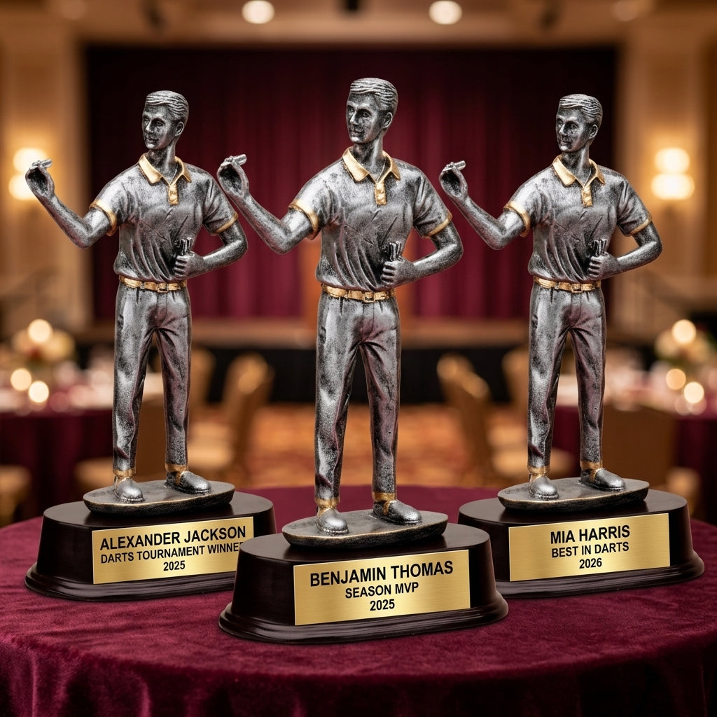 Darts Award Trophy | Personalized | Custom Engraved | Darts Tournament Prize | Darts Gift - View 6