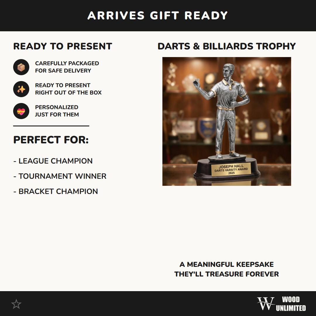 Darts Award Trophy | Personalized | Custom Engraved | Darts Gift | Tournament Trophy | Darts Champion | Engraved Darts Award