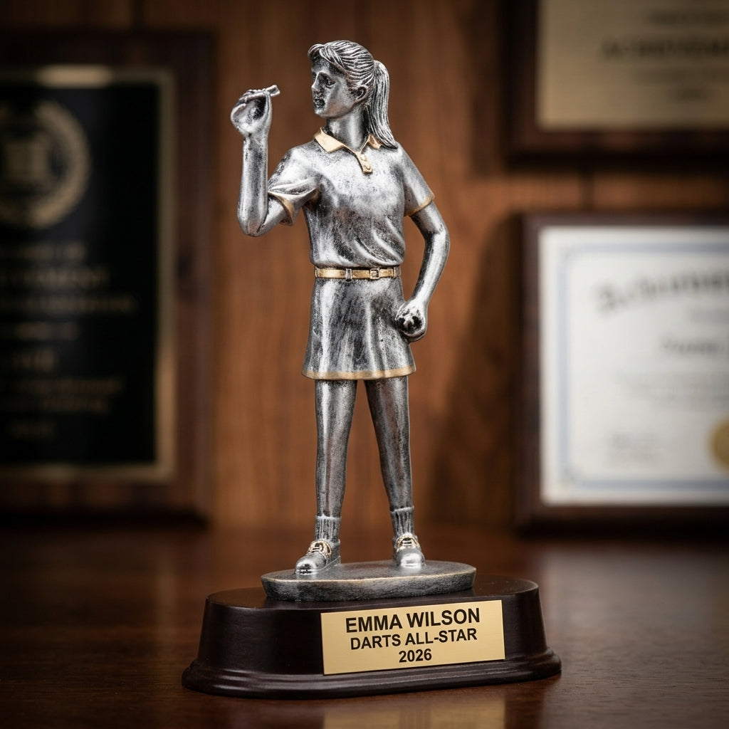 Darts Award Trophy | Personalized | Custom Engraved | Darts Gift | Darts Tournament | Darts Champion - View 3
