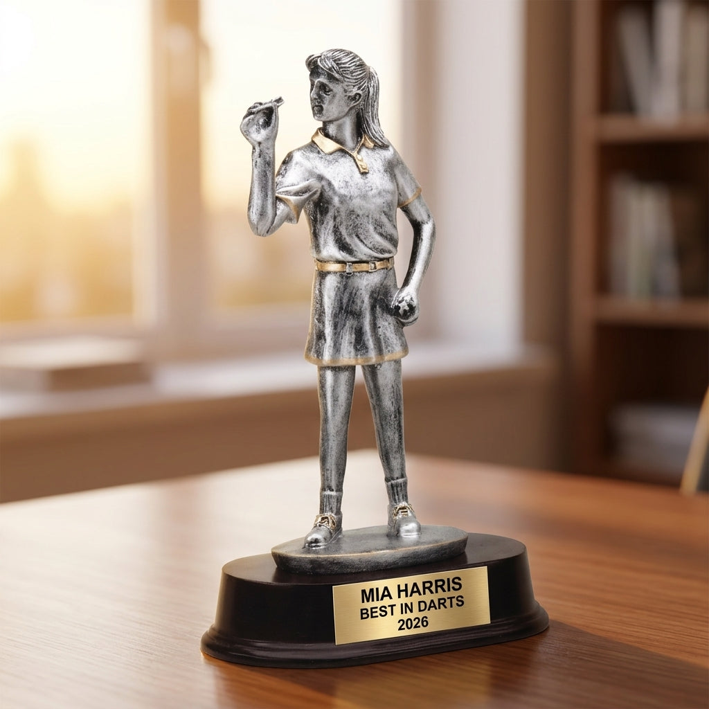 Darts Award Trophy | Personalized | Custom Engraved | Darts Gift | Darts Tournament | Darts Champion - View 5
