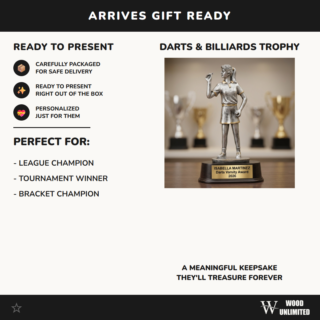 Darts Award Trophy | Personalized | Custom Engraved | Darts Gift | Darts Tournament | Darts Champion