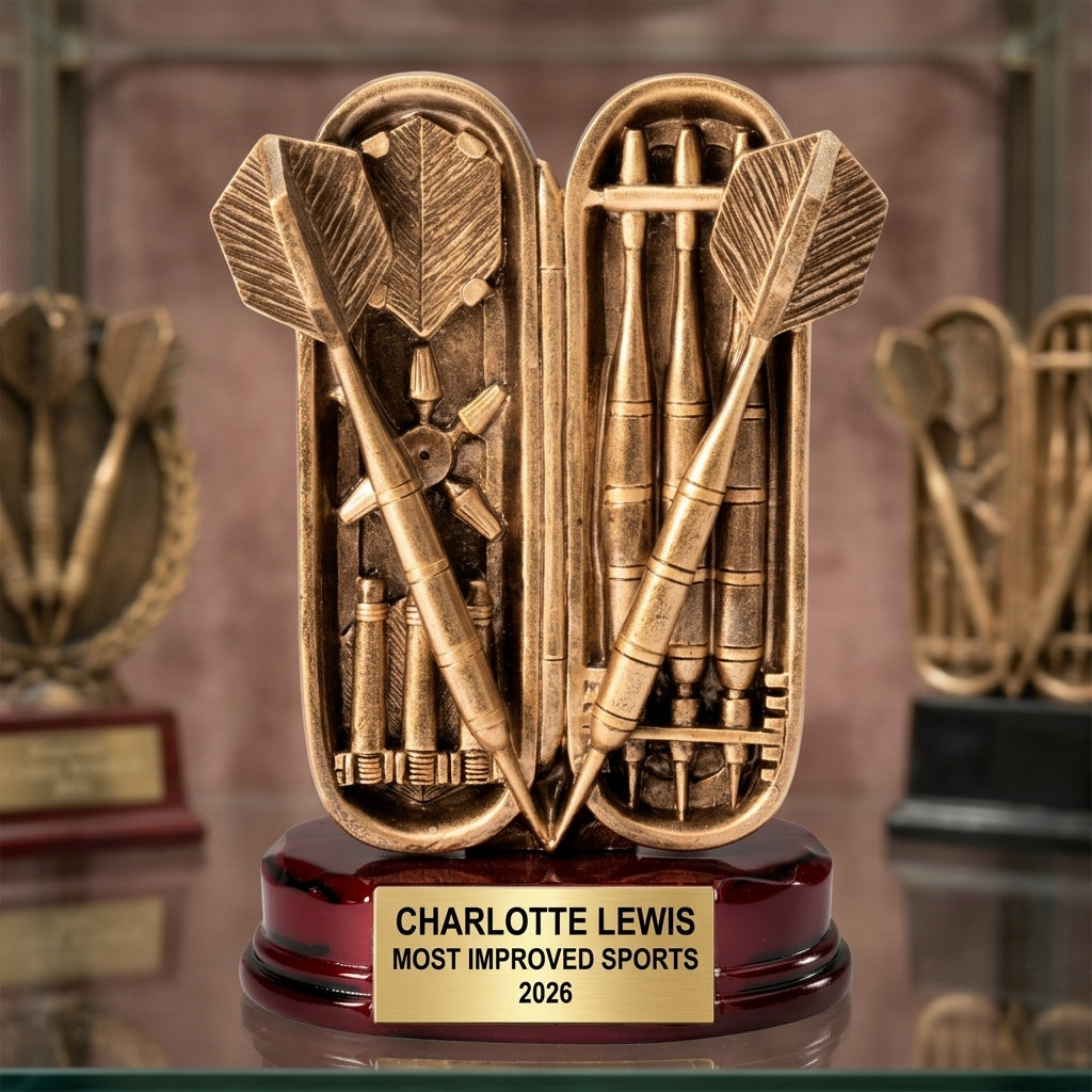Darts Sports Award | Personalized Trophy | Custom Engraved | Darts Tournament | Sports Banquet | Team Award - View 1