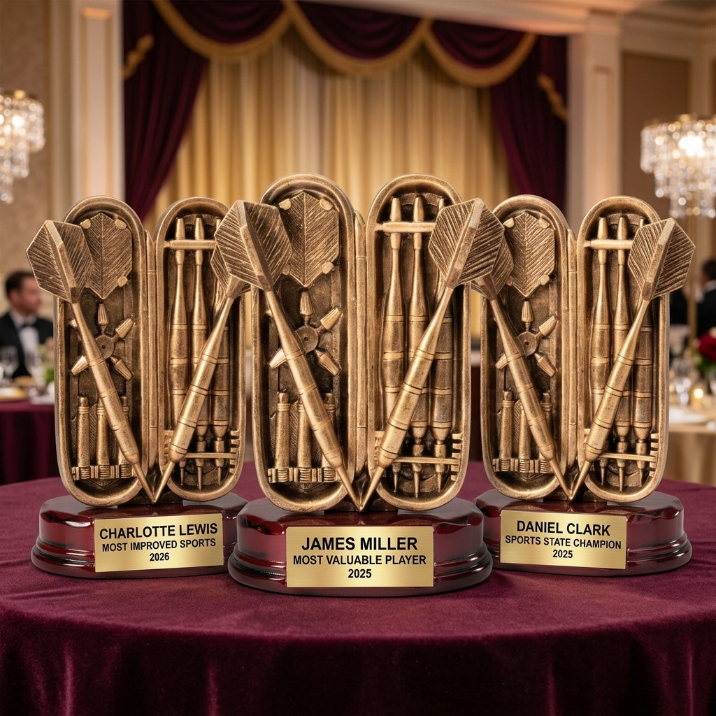 Darts Sports Award | Personalized Trophy | Custom Engraved | Darts Tournament | Sports Banquet | Team Award - View 6
