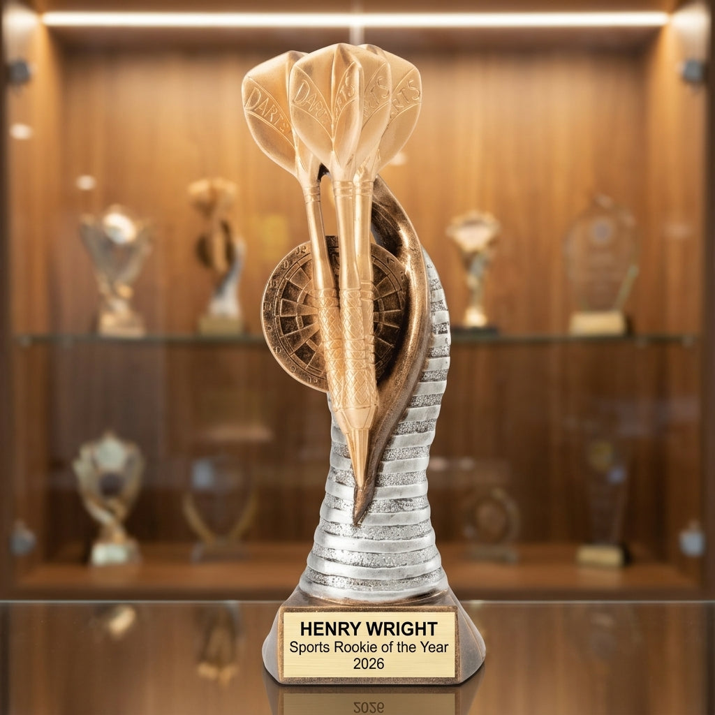 Darts Sports Trophy Award | Personalized Darts Award | Custom Engraved Darts Trophy | Sports Gift | Engraved Award - View 1