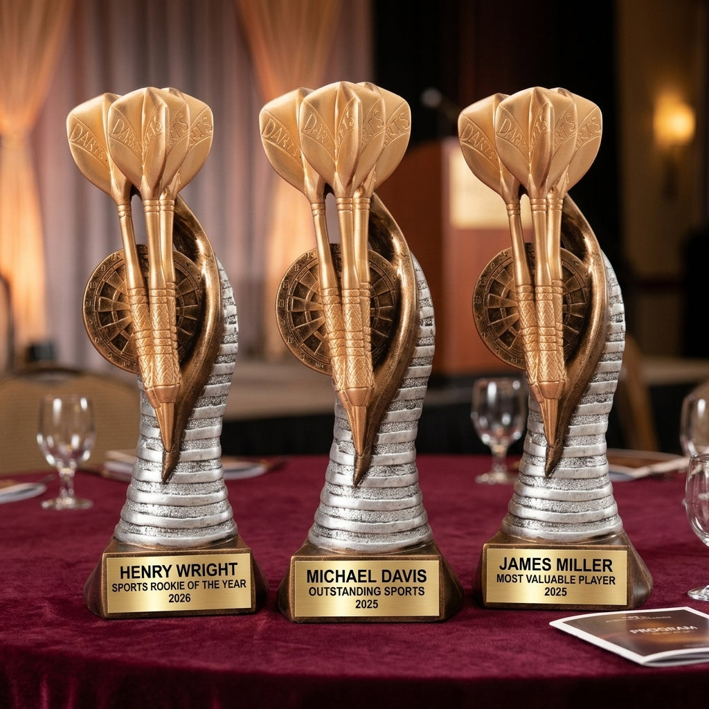 Darts Sports Trophy Award | Personalized Darts Award | Custom Engraved Darts Trophy | Sports Gift | Engraved Award - View 6