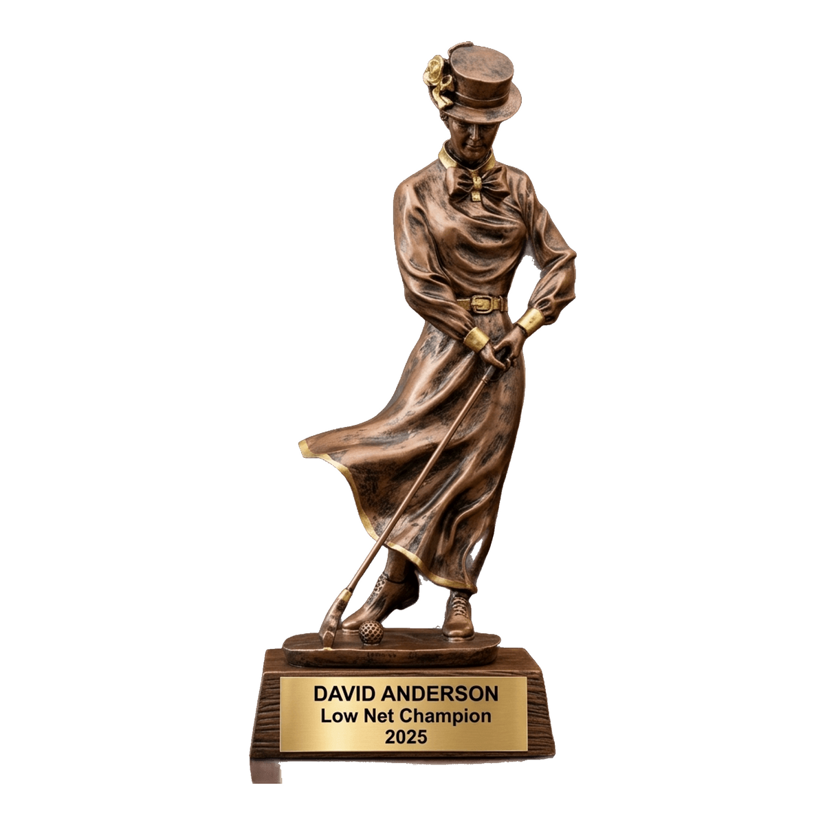 Personalized | Vintage Golf Award | Custom Engraved | Women's Golfer | Award Trophy | Personalized Engraved | Lady Golf | Tournament Prize