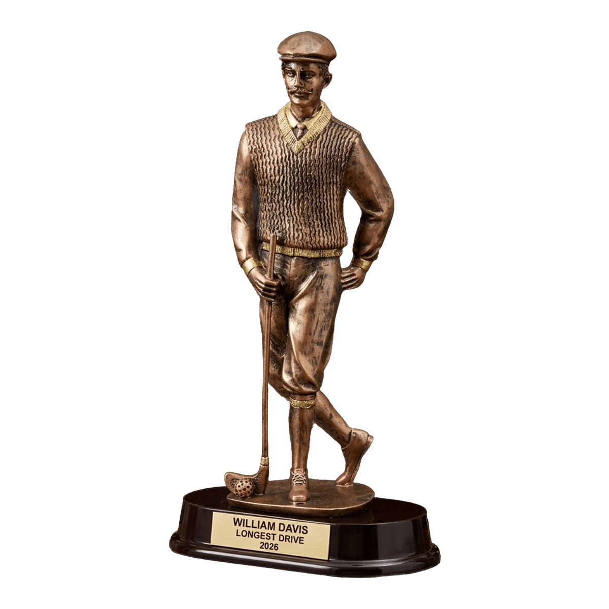 Personalized | Golf Award | Custom Engraved | Golf Trophy | Personalized Award | Engraved Gift | Vintage Golfer | Tournament Prize