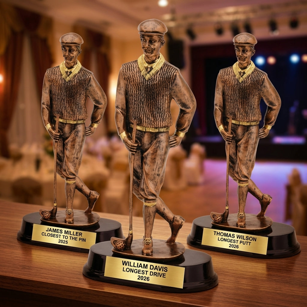 Personalized | Golf Award | Custom Engraved | Golf Trophy | Personalized Award | Engraved Gift | Vintage Golfer | Tournament Prize - View 6