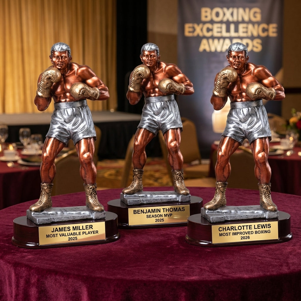 Boxing Award Trophy | Personalized | Custom Engraved | Boxer Gift | Boxing Tournament | Champion | Wood Unlimited - View 6