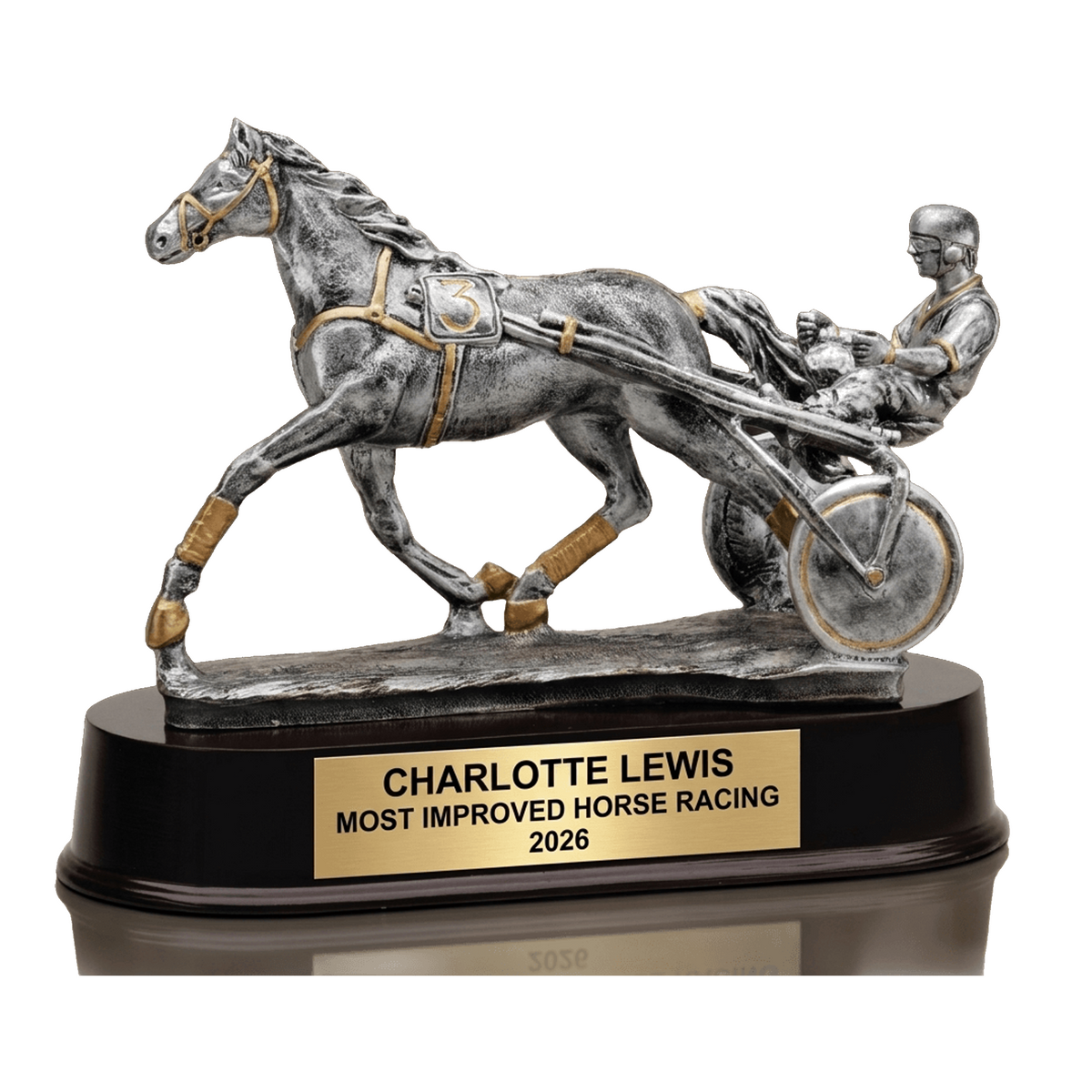 Horse Racing Trophy Award | Personalized Sulky Award | Custom Engraved | Harness Racing Gift | Horse Racing Trophy