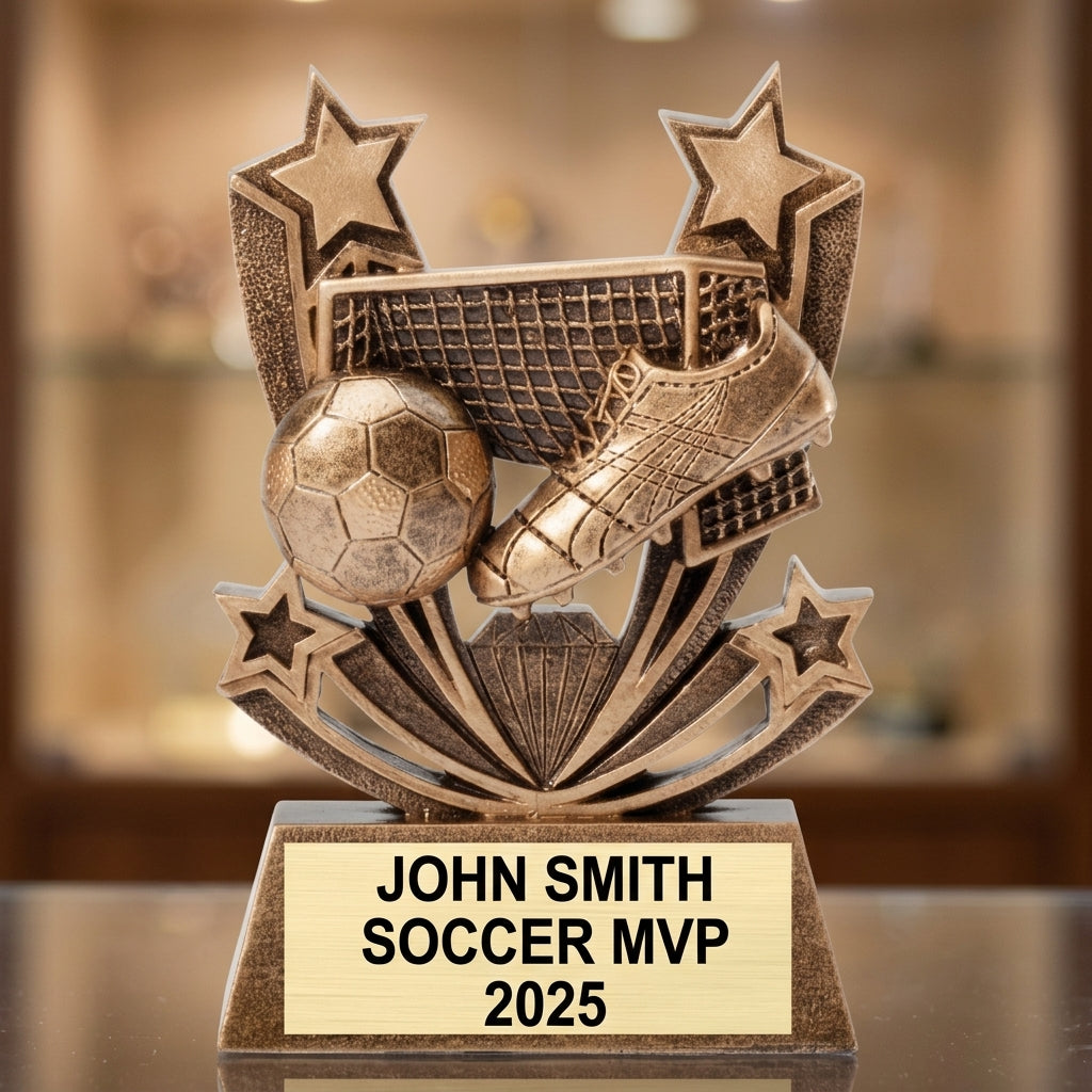 Personalized | Soccer Award | Custom Engraved | Soccer Trophy | Personalized Award | MVP Trophy | Youth Soccer | Team Award | Coach Gift - View 1