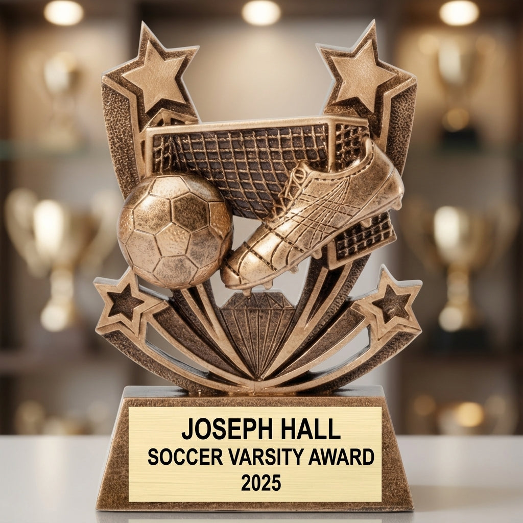 Personalized | Soccer Award | Custom Engraved | Soccer Trophy | Personalized Award | MVP Trophy | Youth Soccer | Team Award | Coach Gift - View 4
