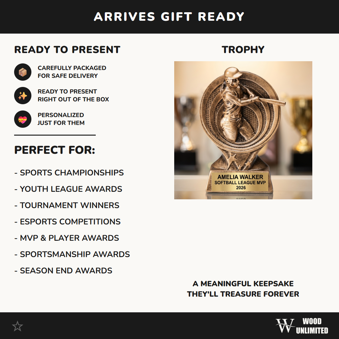 Personalized | Softball Award | Custom Engraved | Softball Trophy | Baseball Award | Personalized Engraved | Youth Player | Girls Team