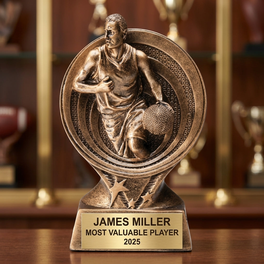 Sports Award Trophy | Personalized Basketball Trophy | Custom Engraved Award | Sports Gift | Team Award | Achievement Trophy - View 1