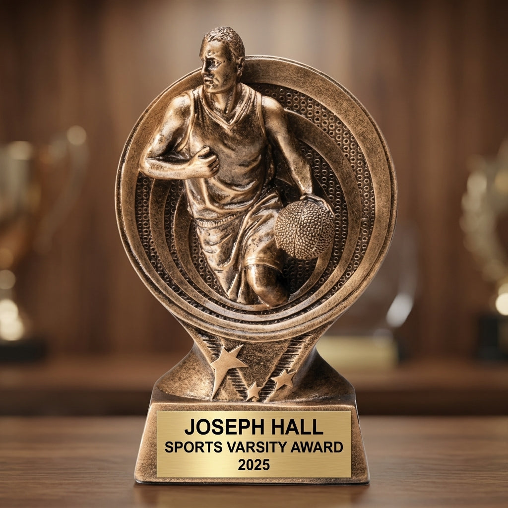 Sports Award Trophy | Personalized Basketball Trophy | Custom Engraved Award | Sports Gift | Team Award | Achievement Trophy - View 4