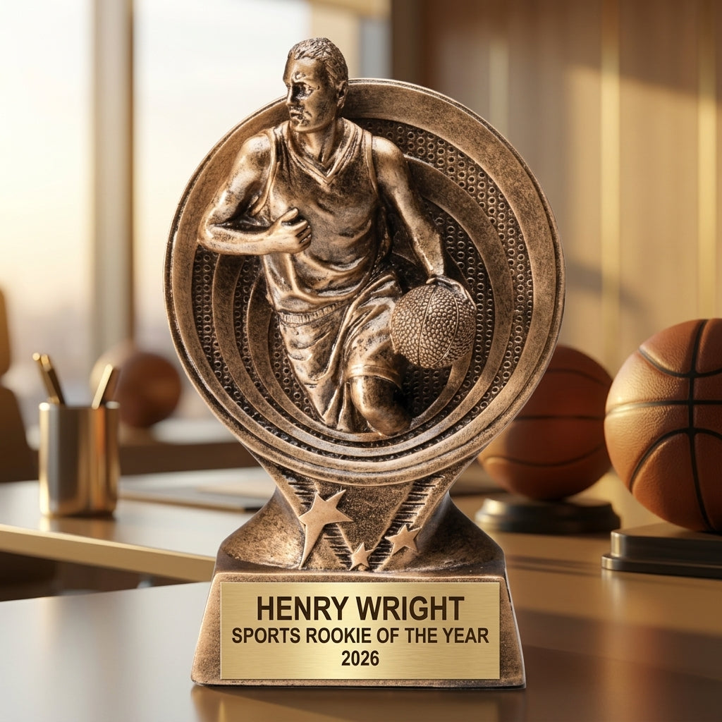 Sports Award Trophy | Personalized Basketball Trophy | Custom Engraved Award | Sports Gift | Team Award | Achievement Trophy - View 5