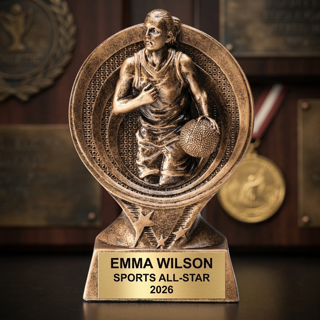 Basketball Trophy Award | Personalized | Custom Engraved | Basketball Award | Sports Award | Gift for Basketball Player - View 3