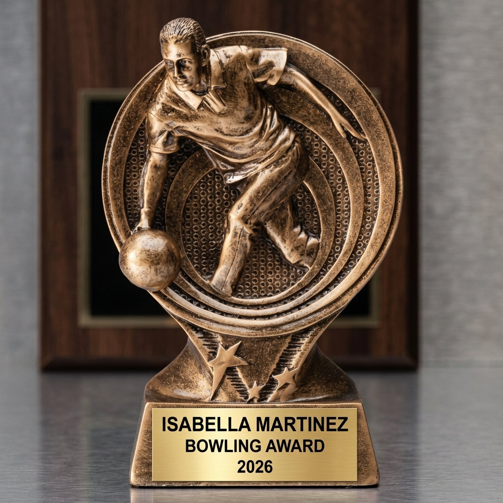 Bowling Trophy Award — view 3