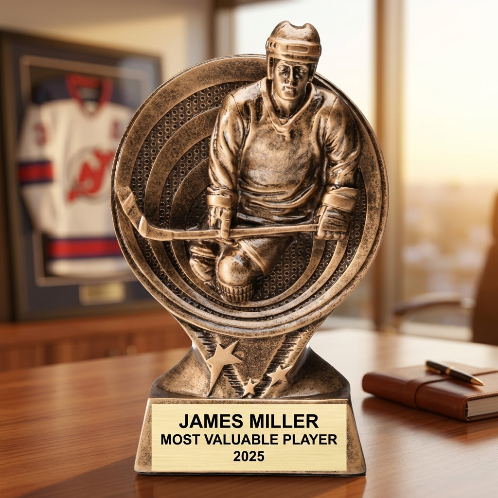 Hockey Award Trophy | Personalized | Custom Engraved | Hockey Gift | Hockey Team Award | End of Season | Tournament Trophy - View 5