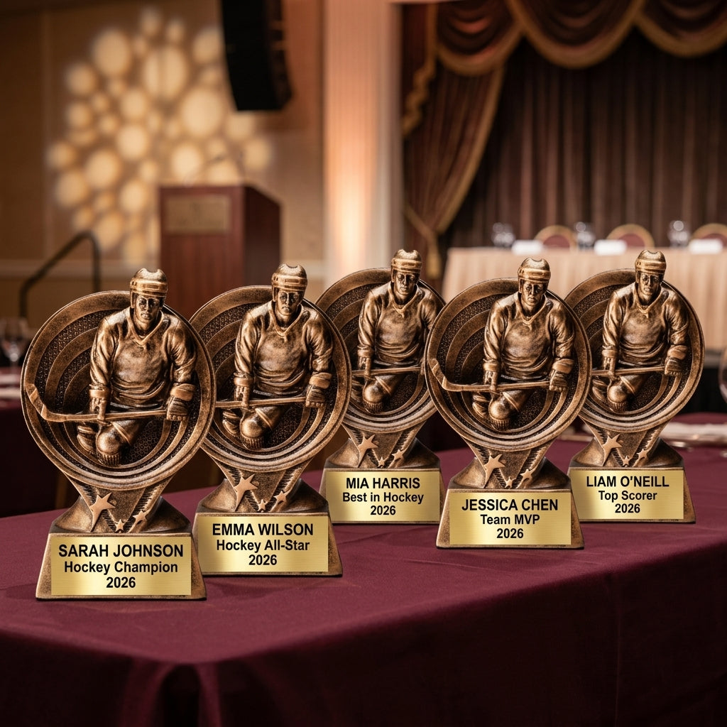 Hockey Award Trophy | Personalized | Custom Engraved | Hockey Gift | Hockey Team Award | End of Season | Tournament Trophy - View 6
