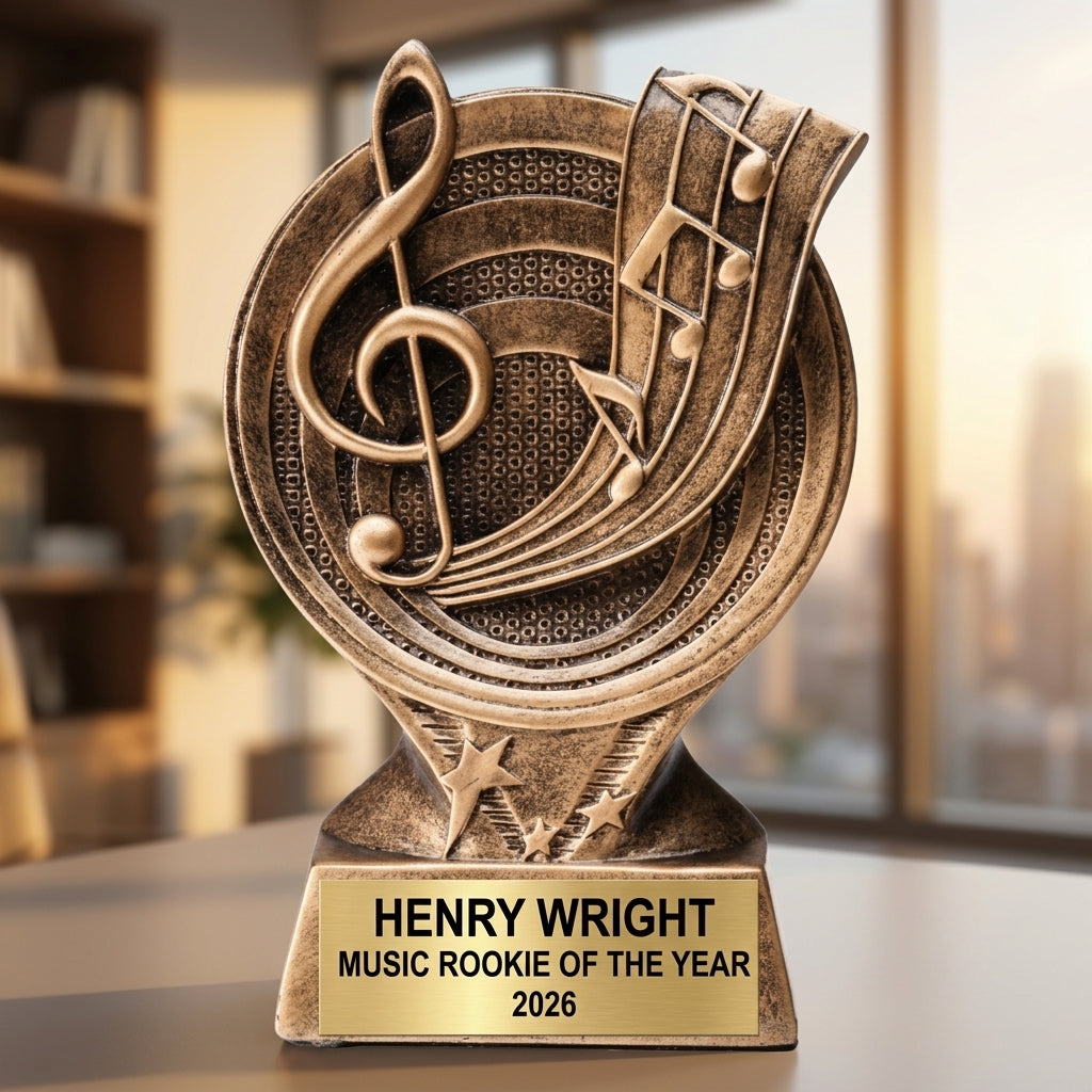 Music Trophy Award | Personalized Music Award | Custom Engraved | Music Competition Award | Music Teacher Gift | Music Student Award - View 5