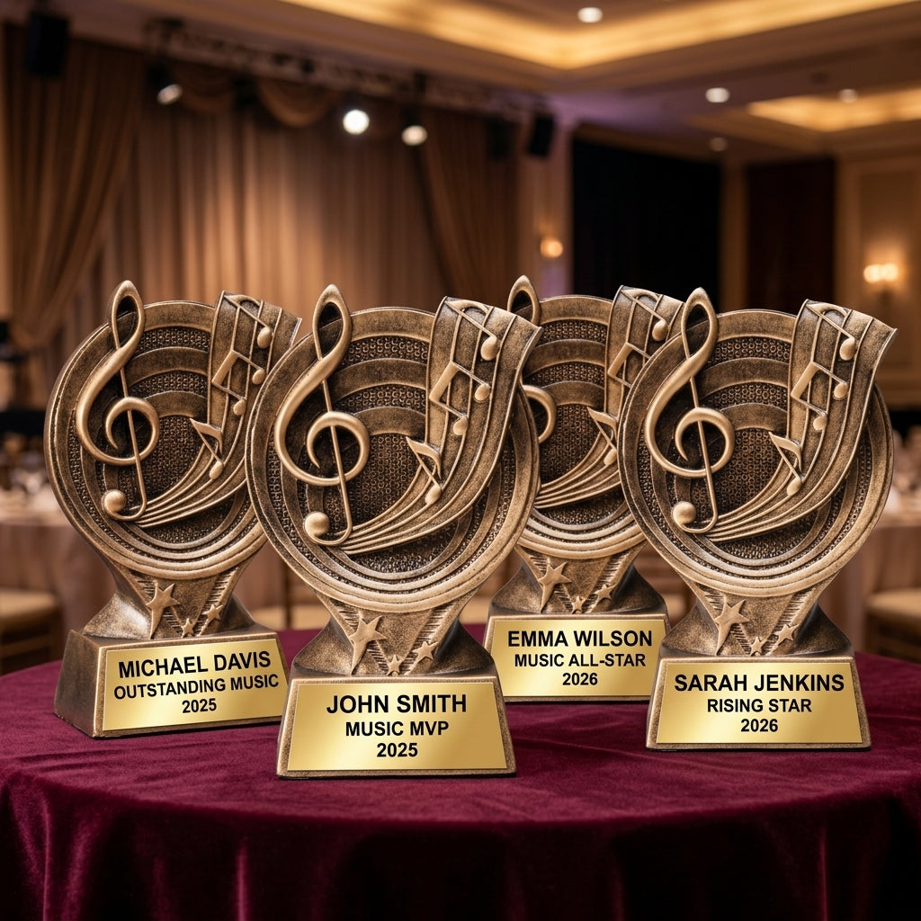 Music Trophy Award | Personalized Music Award | Custom Engraved | Music Competition Award | Music Teacher Gift | Music Student Award - View 6
