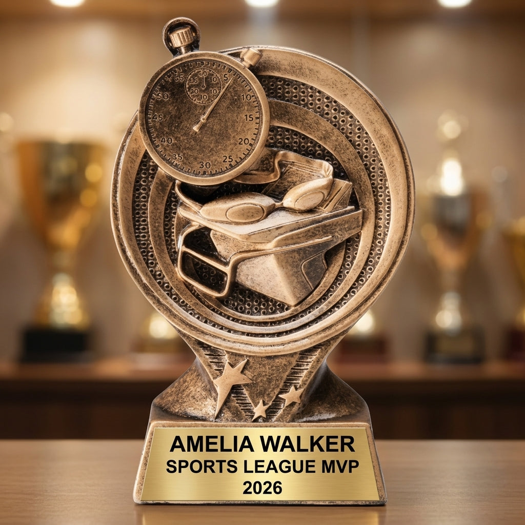 Sports Trophy Award | Personalized Swimming | Custom Engraved | Swim Award | Team Trophy | Personalized Gift | Sports Award | Free Engraving - View 1