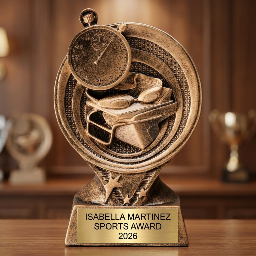 Sports Trophy Award | Personalized Swimming | Custom Engraved | Swim Award | Team Trophy | Personalized Gift | Sports Award | Free Engraving - View 4