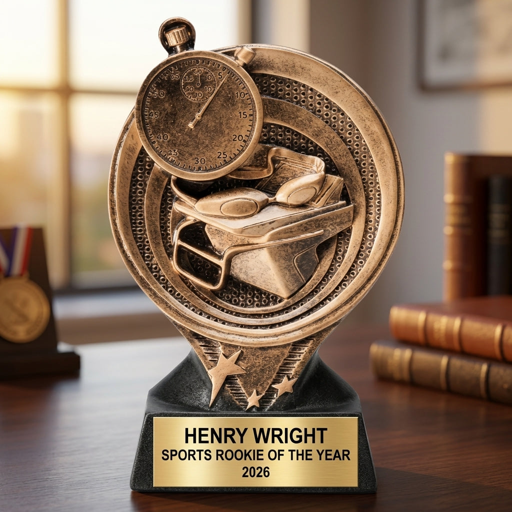 Sports Trophy Award | Personalized Swimming | Custom Engraved | Swim Award | Team Trophy | Personalized Gift | Sports Award | Free Engraving - View 5