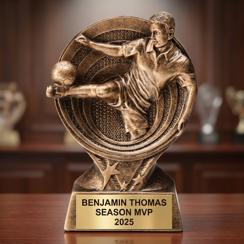 Sports Award Trophy | Personalized | Custom Engraved | Soccer Action Award | Team Trophy | Sports Gift - View 2