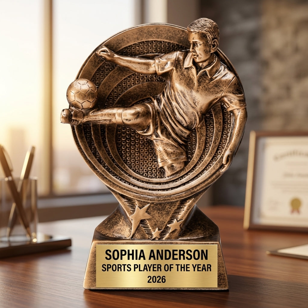 Sports Award Trophy | Personalized | Custom Engraved | Soccer Action Award | Team Trophy | Sports Gift - View 5