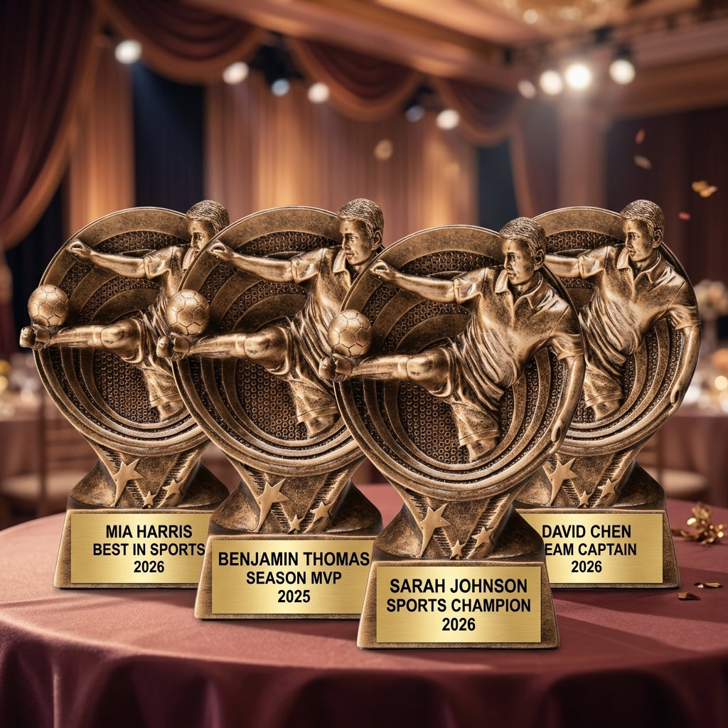 Sports Award Trophy | Personalized | Custom Engraved | Soccer Action Award | Team Trophy | Sports Gift - View 6
