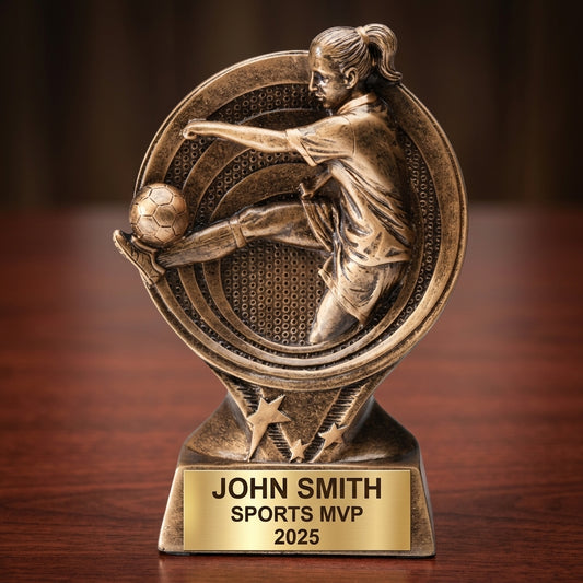 Sports Award Trophy | Personalized | Custom Engraved | Soccer Award | Team Award | 6" Saturn Series Resin Trophy - View 2
