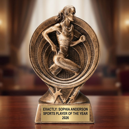 Sports Trophy Award | Personalized Award | Custom Engraved | Track & Field | Sports Gift | Team Trophy | Sports Award | Personalized Trophy - View 2