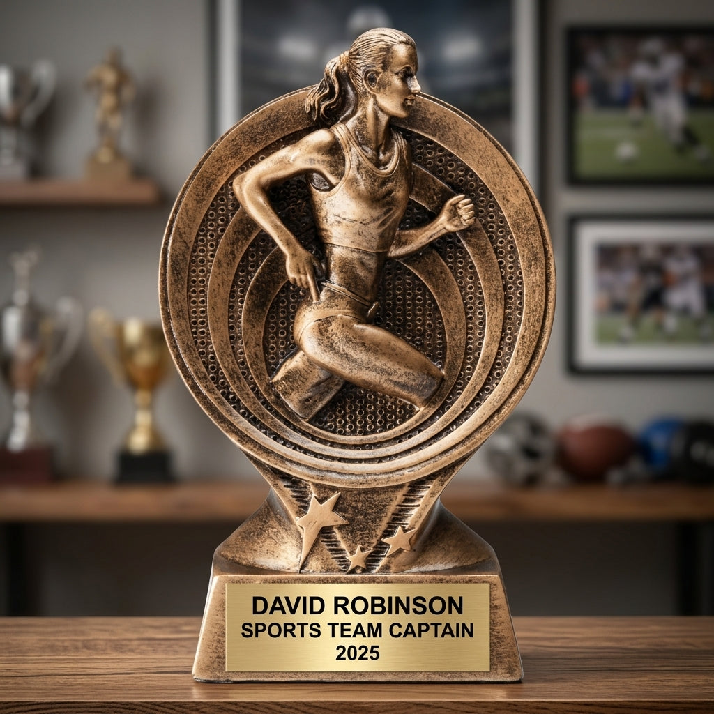Sports Trophy Award | Personalized Award | Custom Engraved | Track & Field | Sports Gift | Team Trophy | Sports Award | Personalized Trophy - View 3