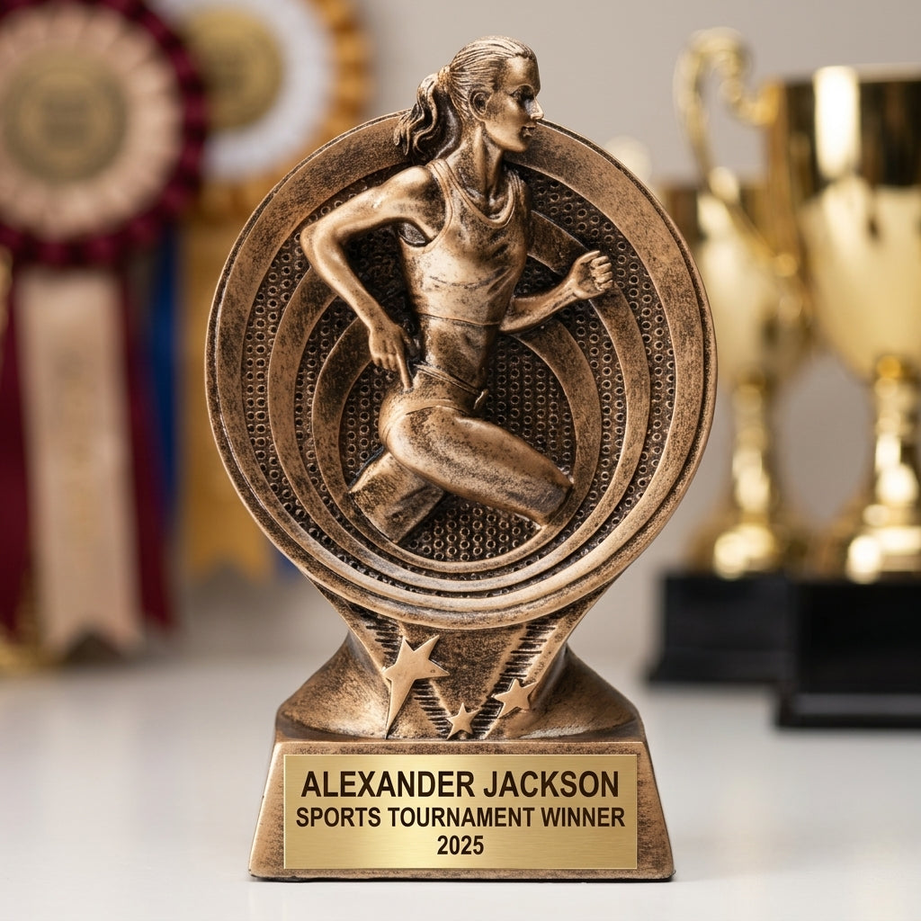 Sports Trophy Award | Personalized Award | Custom Engraved | Track & Field | Sports Gift | Team Trophy | Sports Award | Personalized Trophy - View 4