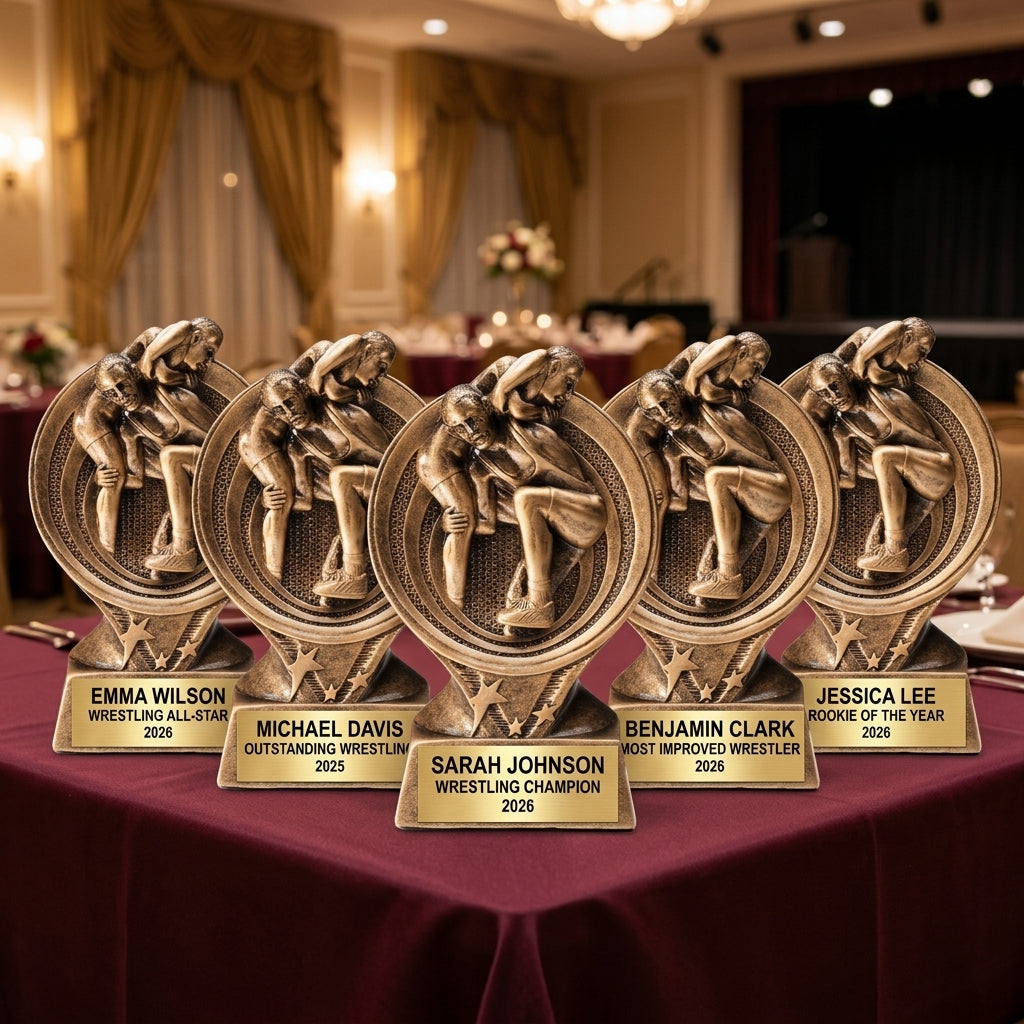 Wrestling Award Trophy | Personalized | Custom Engraved | Wrestler Gift | Champion Trophy | Wrestling Coach Gift - View 6