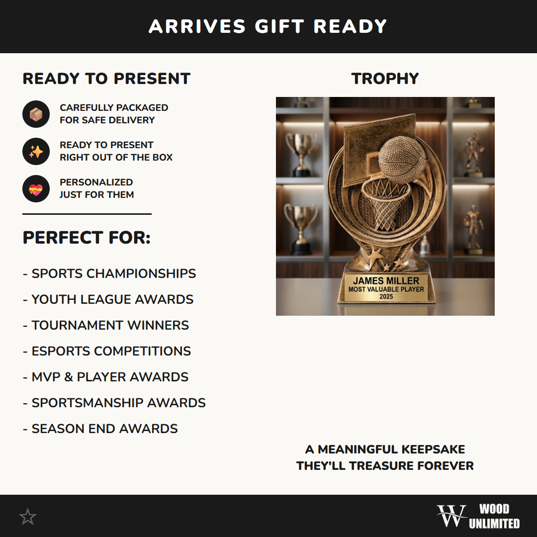 Personalized | Basketball Award | Custom Engraved | Basketball Trophy | Personalized Award | Engraved Gift | MVP Trophy | Coach Gift