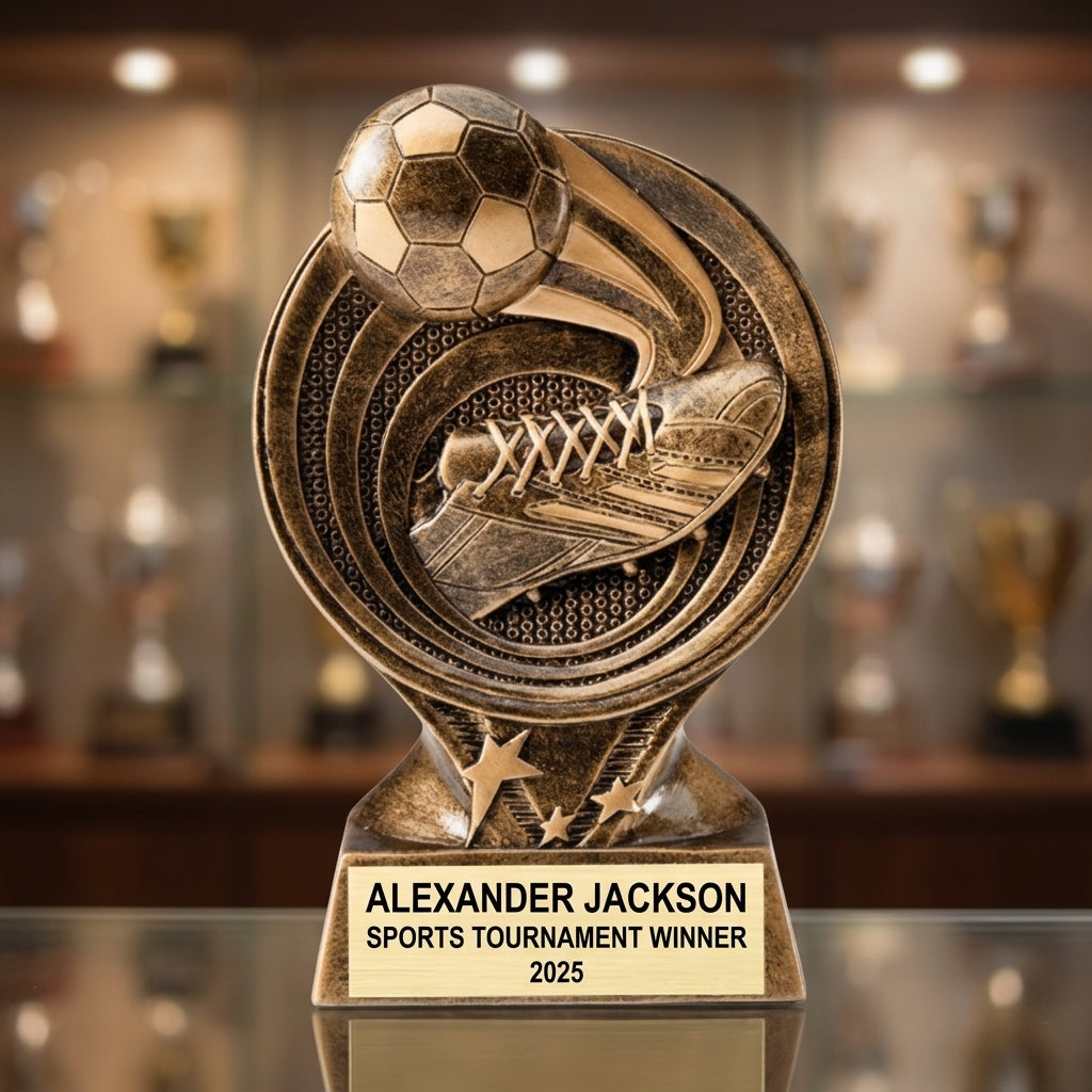 Soccer Award Trophy | Personalized | Custom Engraved | Soccer Gift | Team MVP | Youth Soccer | Golden Boot - View 1