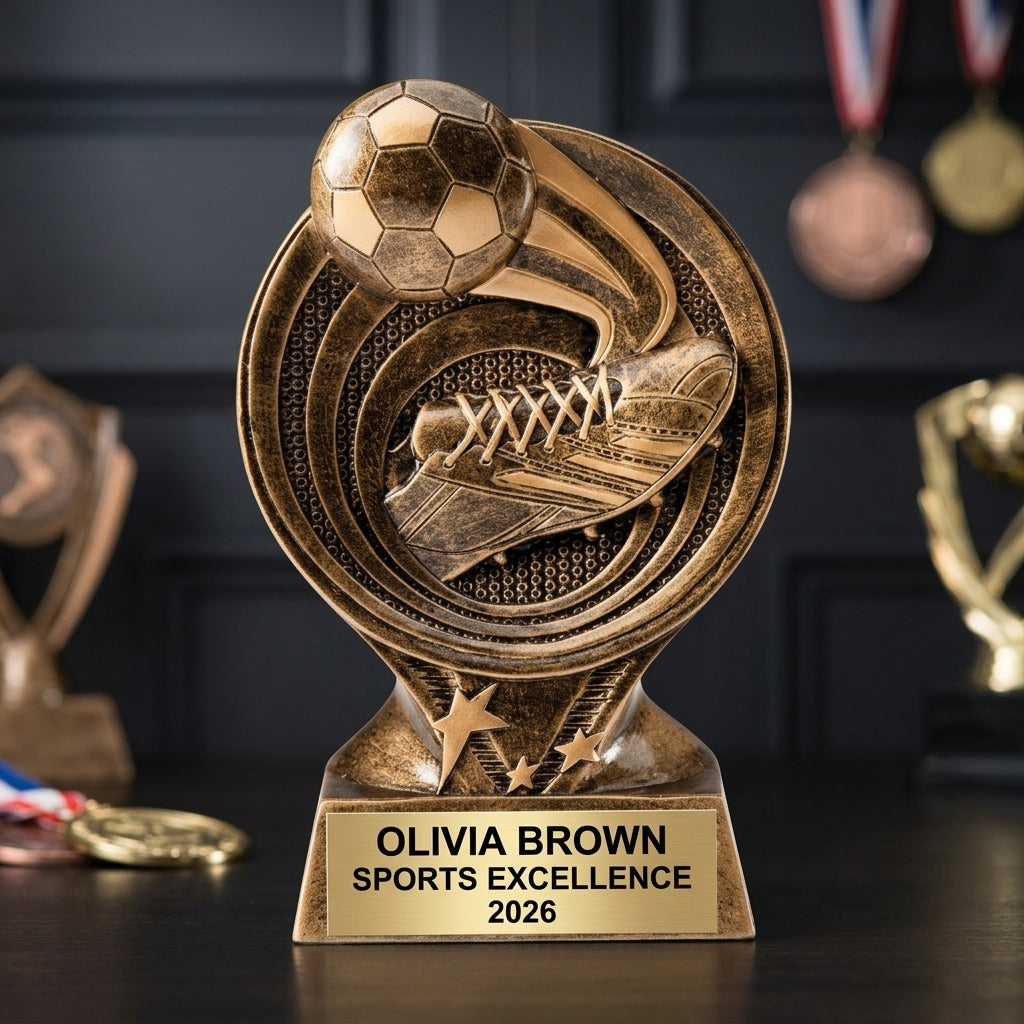 Soccer Award Trophy | Personalized | Custom Engraved | Soccer Gift | Team MVP | Youth Soccer | Golden Boot - View 3