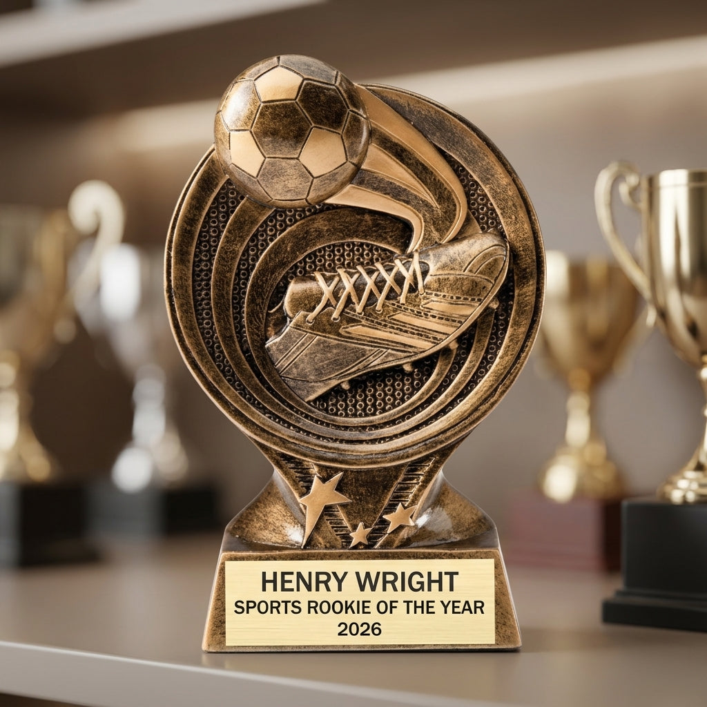 Soccer Award Trophy | Personalized | Custom Engraved | Soccer Gift | Team MVP | Youth Soccer | Golden Boot - View 4
