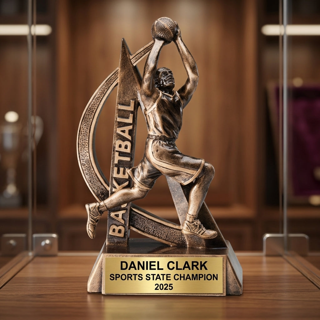 Sports Award Trophy | Personalized Basketball Trophy | Custom Engraved | Team Trophy | Sports Gift | Award Ceremony | Banquet Trophy - View 1