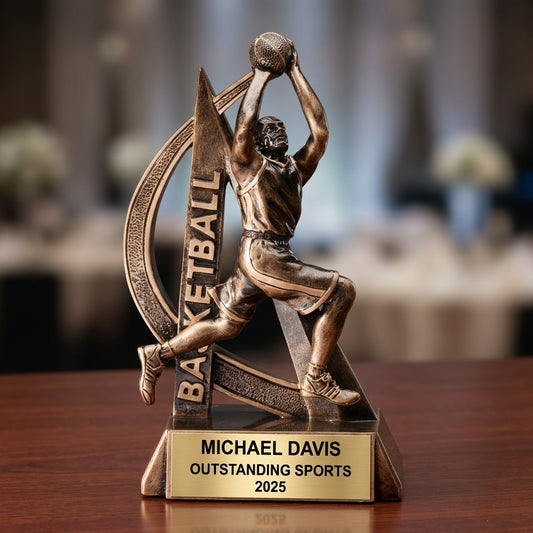 Sports Award Trophy | Personalized Basketball Trophy | Custom Engraved | Team Trophy | Sports Gift | Award Ceremony | Banquet Trophy - View 2
