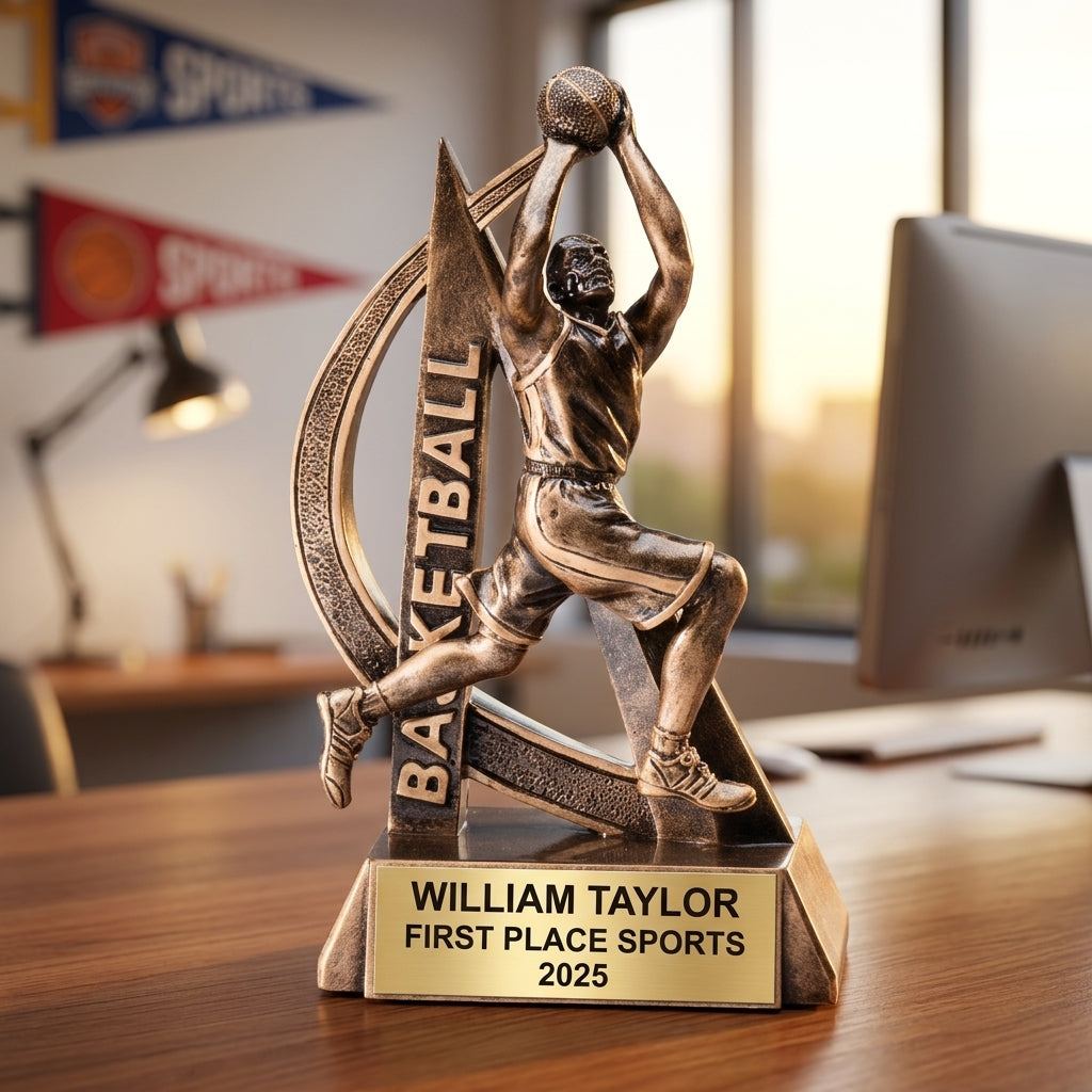 Sports Award Trophy | Personalized Basketball Trophy | Custom Engraved | Team Trophy | Sports Gift | Award Ceremony | Banquet Trophy - View 5