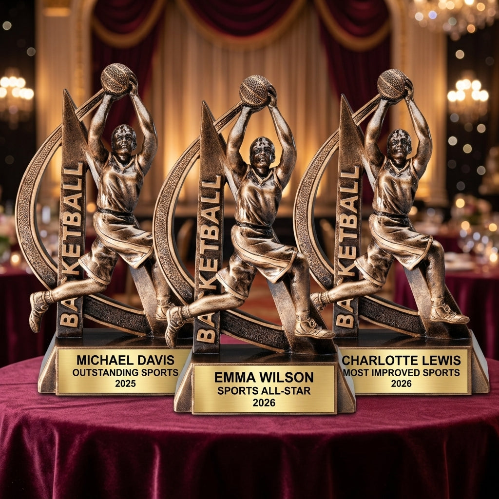Sports Trophy Award | Personalized Basketball Award | Custom Engraved Name Plate | Sports Award - View 6