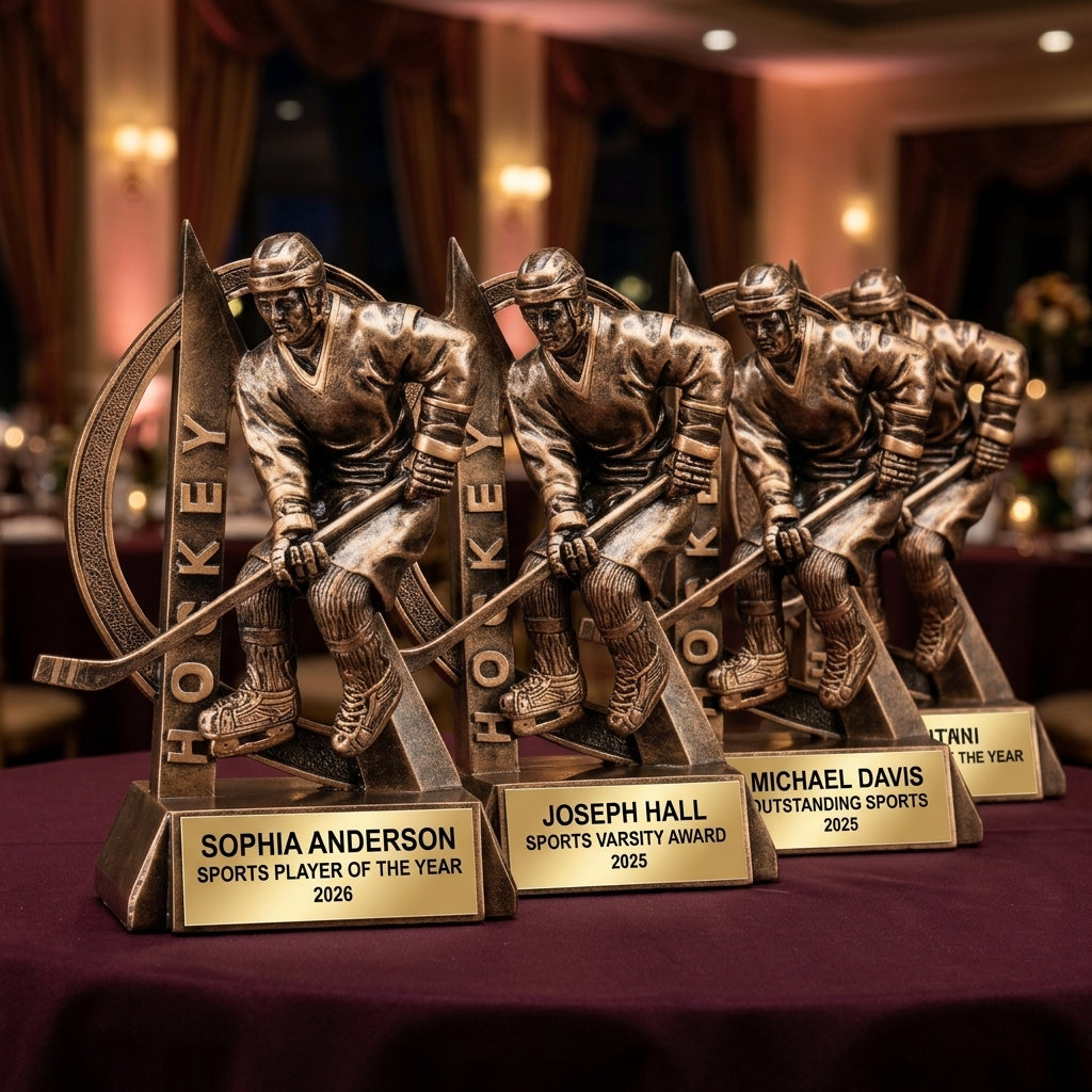 Sports Trophy Award | Personalized Hockey Award | Custom Engraved | Victory | Team Recognition | Achievement Gift - View 6