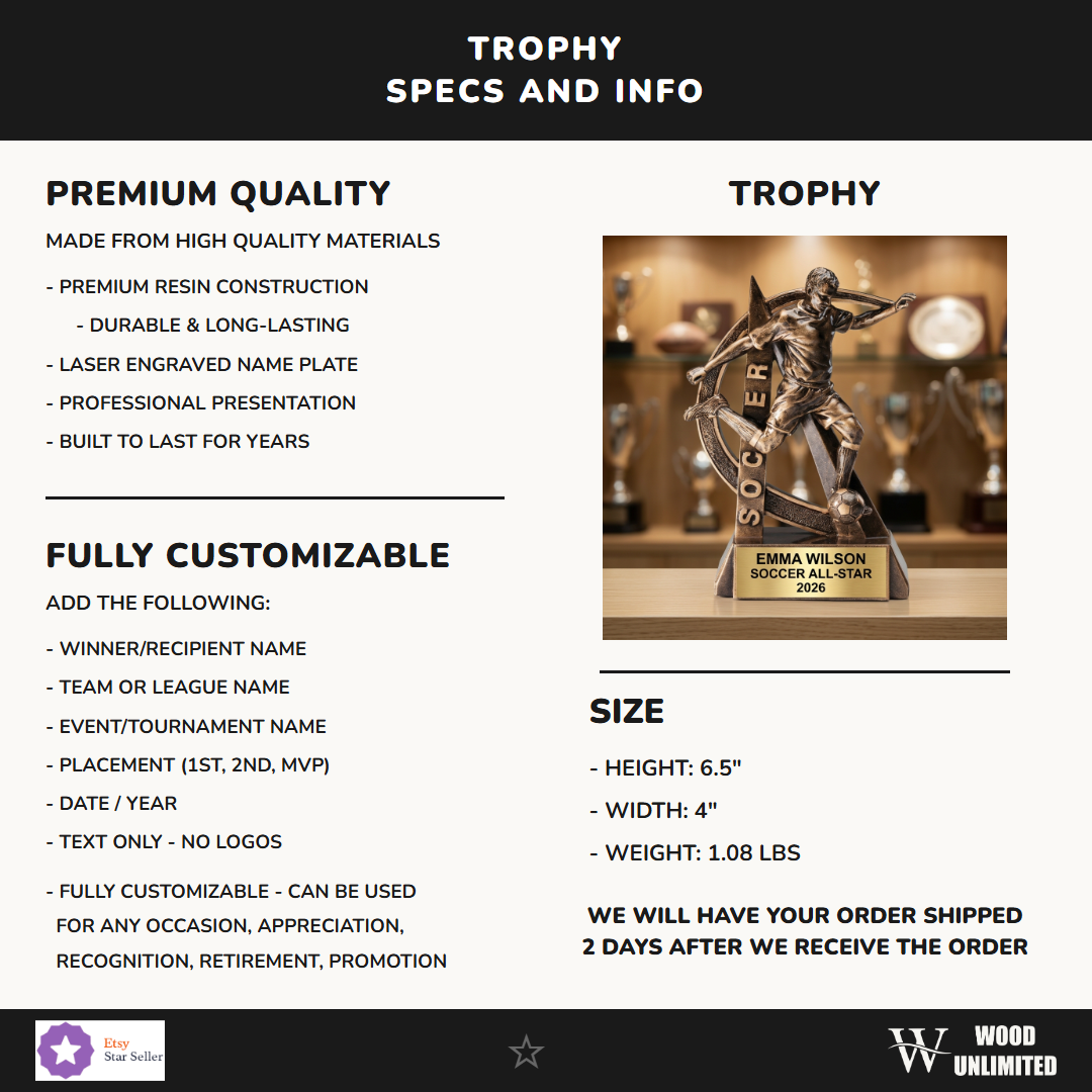 Soccer Resin Figure Trophy