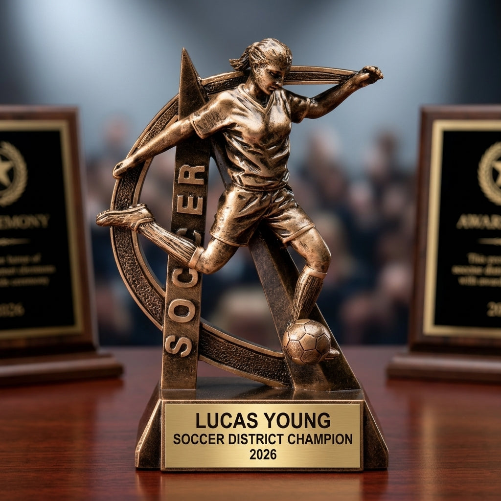 Personalized – Style RF2719 | Soccer Award | Custom Engraved | Soccer Trophy | Girls Soccer | Personalized Award | Youth Team | MVP Award | Coach Gift