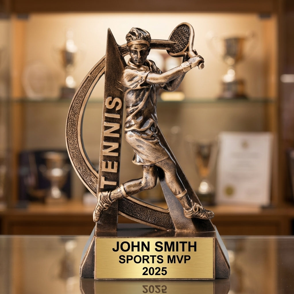 Sports Award Trophy | Personalized | Custom Engraved | Tennis Award | Team Trophy | Achievement Award | Banquet Trophy - View 1